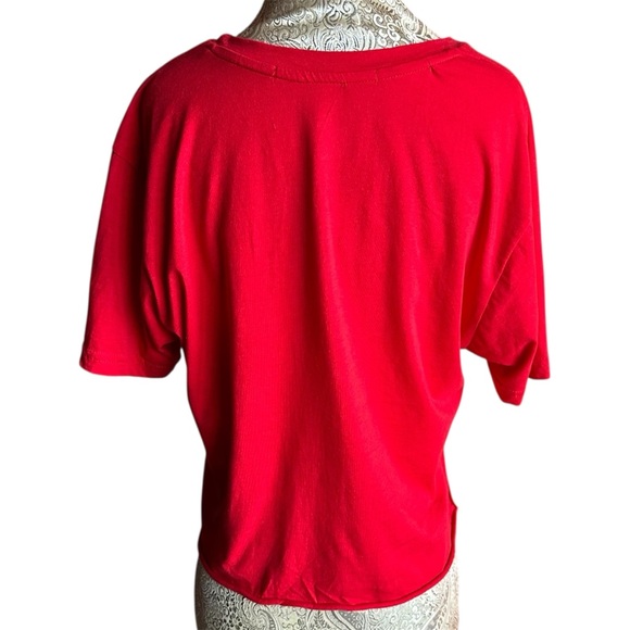 100% Cotton Red Bronx NYC Graphic 19-95 Crop Top Size Medium Vintage women’s - Picture 4 of 4